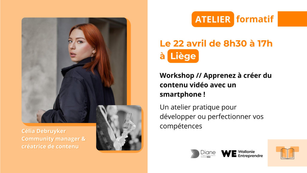 Workshop // Apprenez à créer du contenu vidéo avec un smartphone ! réseau Diane, enjoy agency, célia debruyker
