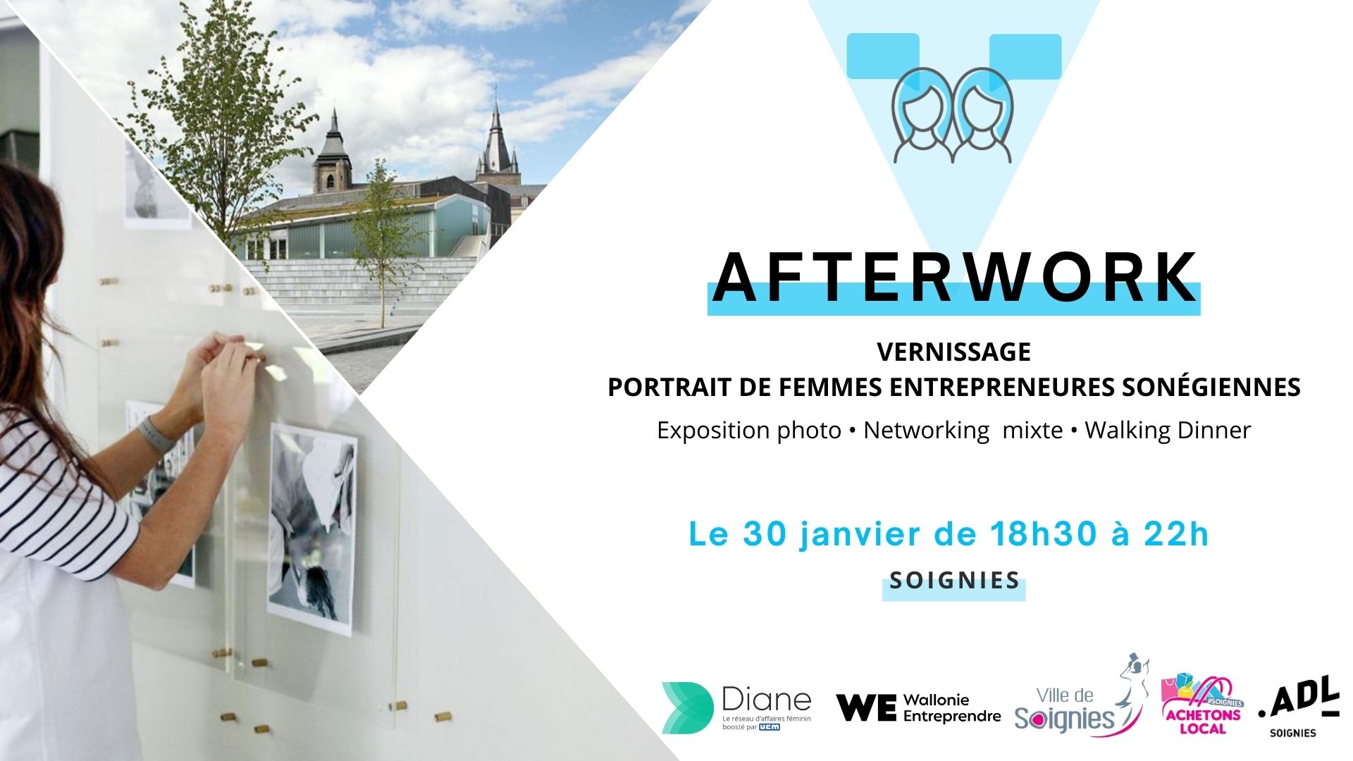 Networking mixte // Vernissage photo du shooting itinérant de Soignies